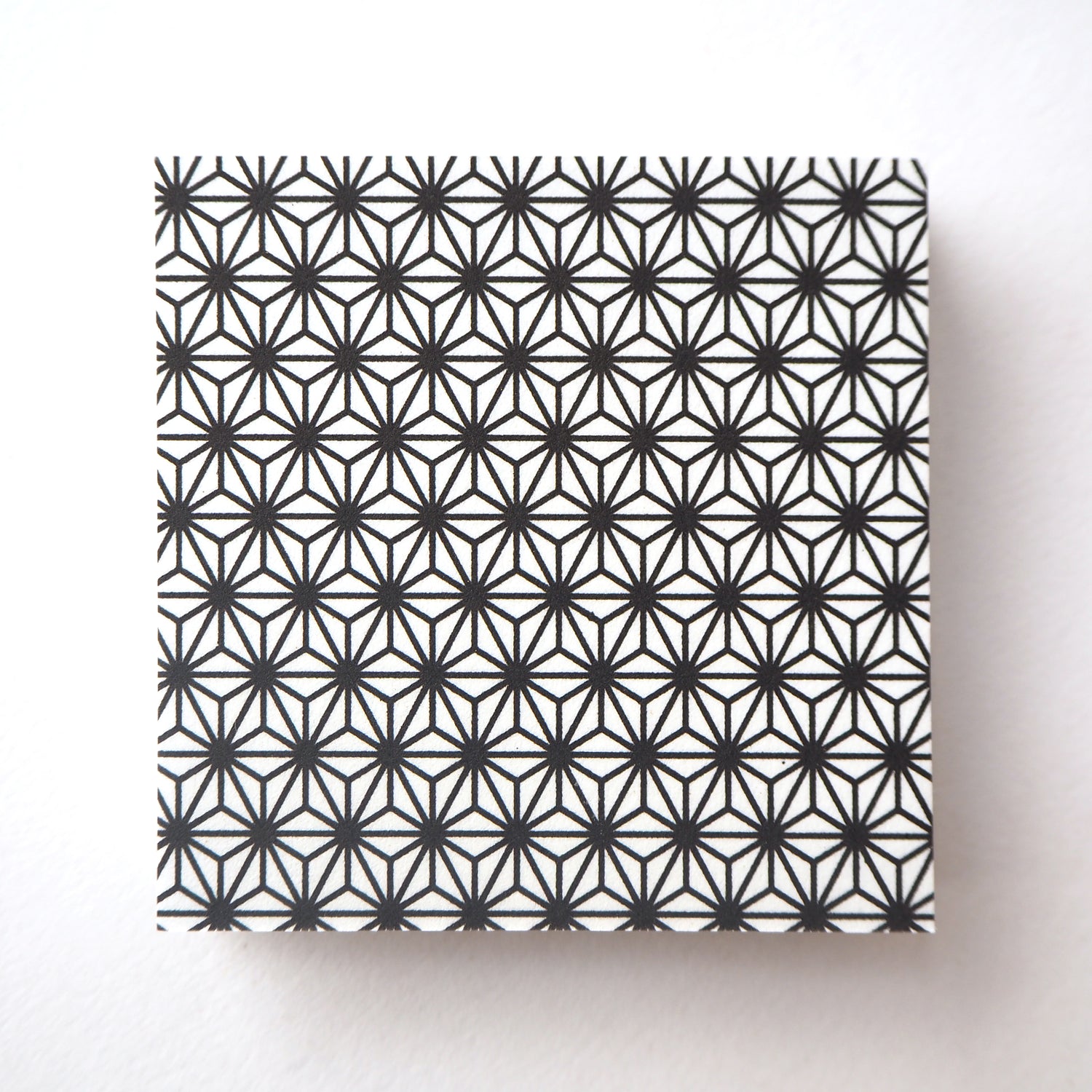 Pack of 100 Sheets 7x7cm Yuzen Washi Origami Paper HZ-399 - Black Hemp Leaf - washi paper - Lavender Home London