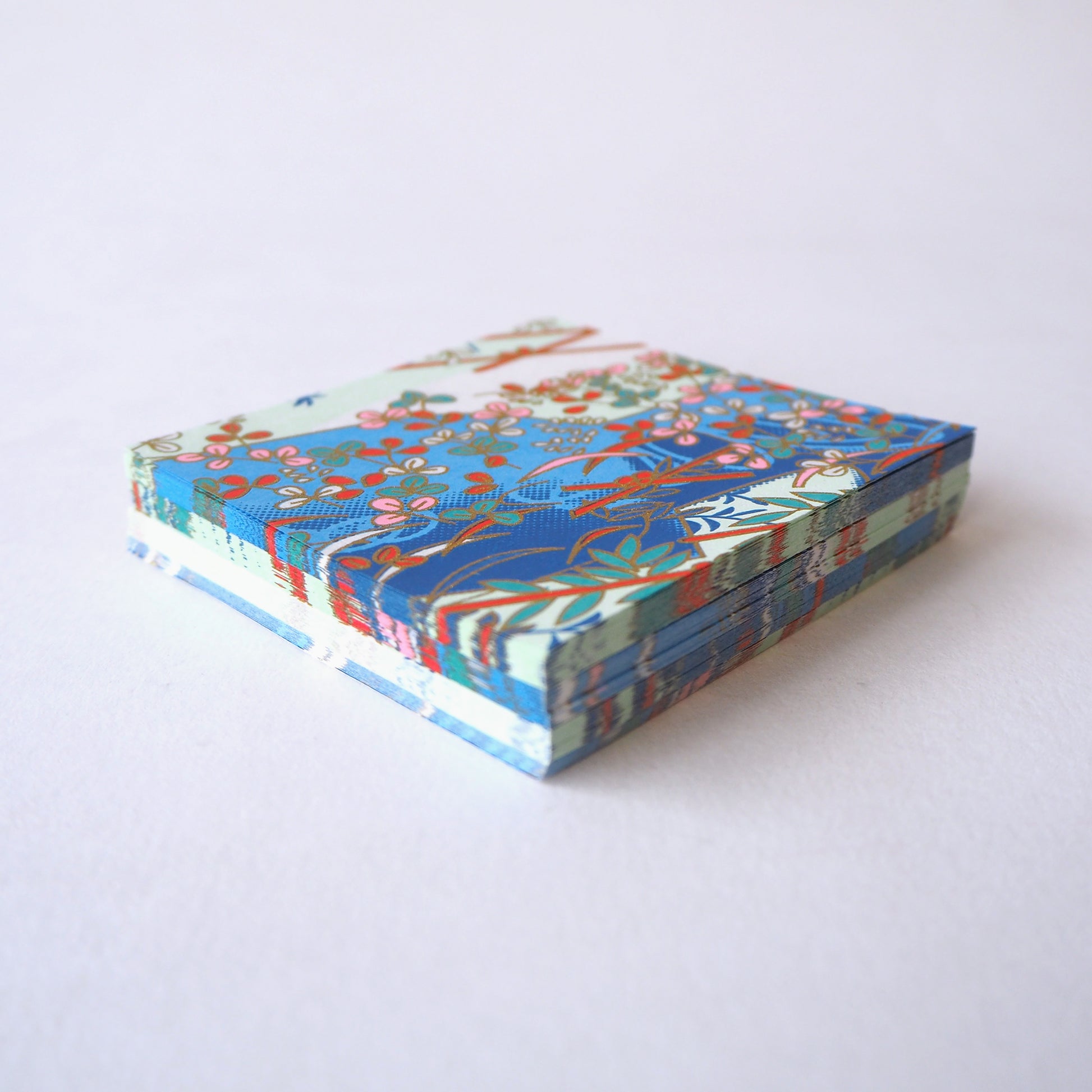 Pack of 100 Sheets 7x7cm Yuzen Washi Origami Paper HZ-403 - Wisteria Garden - washi paper - Lavender Home London