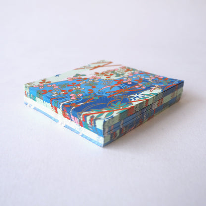 Pack of 100 Sheets 7x7cm Yuzen Washi Origami Paper HZ-403 - Wisteria Garden - washi paper - Lavender Home London