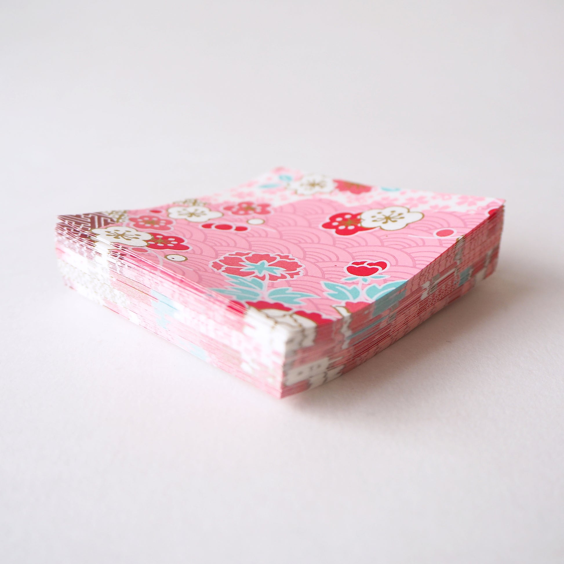 Pack of 100 Sheets 7x7cm Yuzen Washi Origami Paper HZ-461 - Mixed Patterns in Clouds - washi paper - Lavender Home London