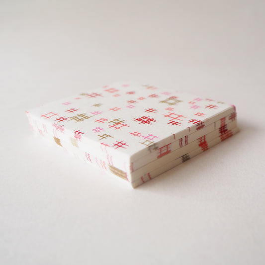 Pack of 100 Sheets 7x7cm Yuzen Washi Origami Paper HZ-506 - Igetakasuri White - washi paper - Lavender Home London