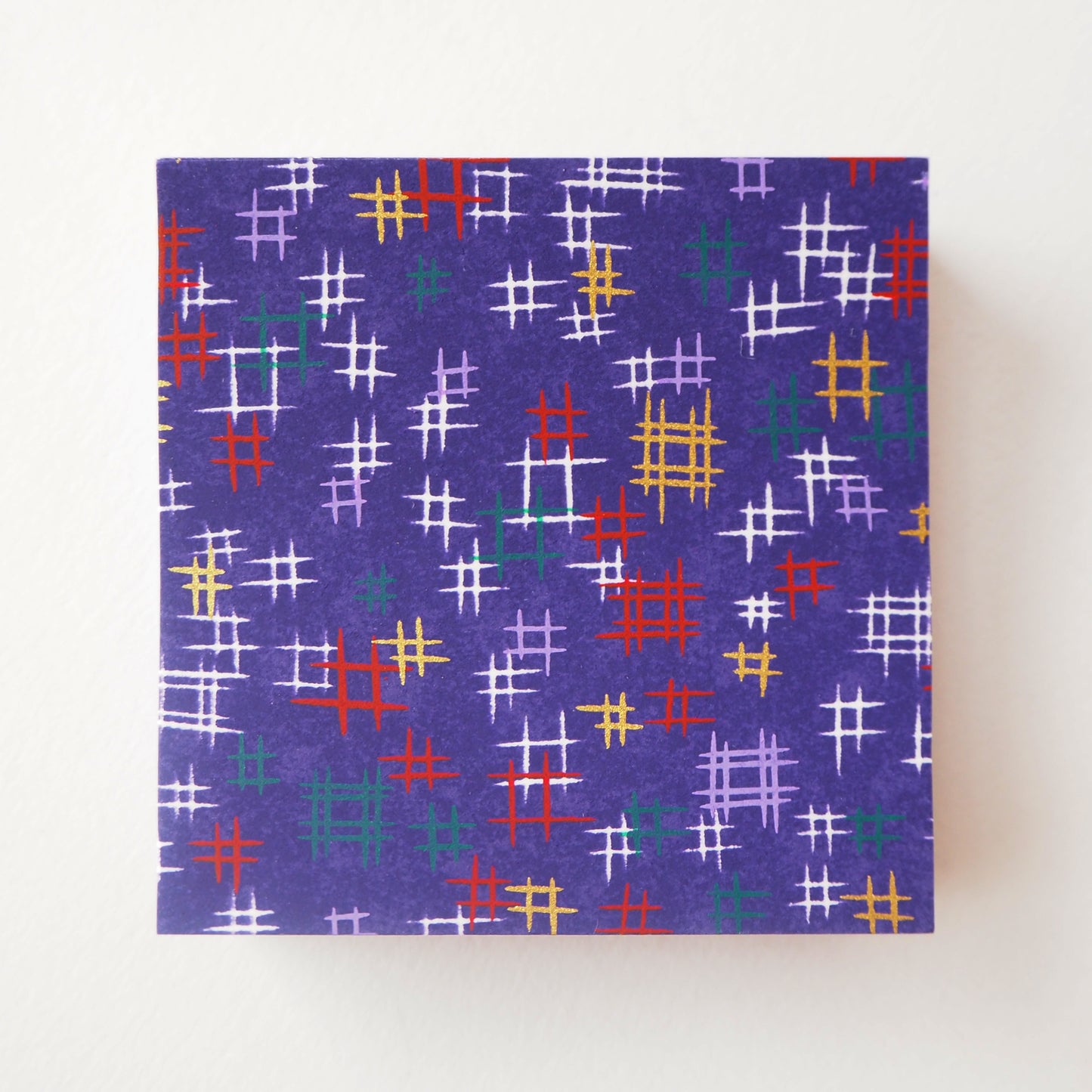 Pack of 100 Sheets 7x7cm Yuzen Washi Origami Paper HZ-507 - Igetakasuri Blue - washi paper - Lavender Home London