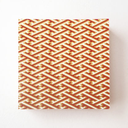Pack of 100 Sheets 7x7cm Yuzen Washi Origami Paper HZ-510 - Brown & White Sayagata - washi paper - Lavender Home London