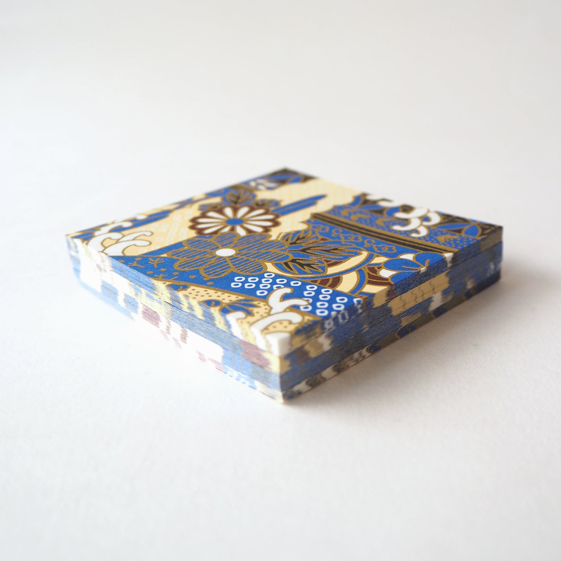 Pack of 100 Sheets 7x7cm Yuzen Washi Origami Paper HZ-513 - Gorgeous Blue - washi paper - Lavender Home London
