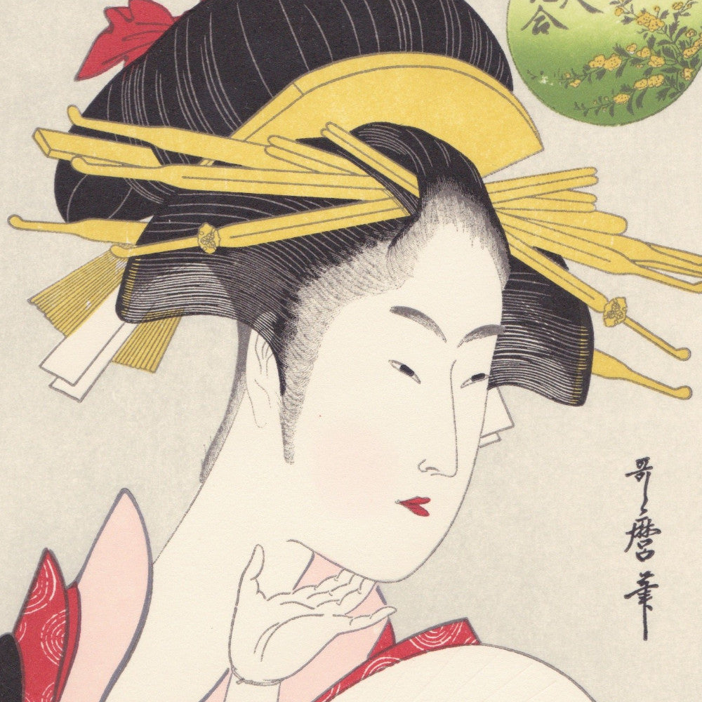 Japanese Woodblock Print 04 - Beauty by Utamaro Kitagawa - Print - Lavender Home London