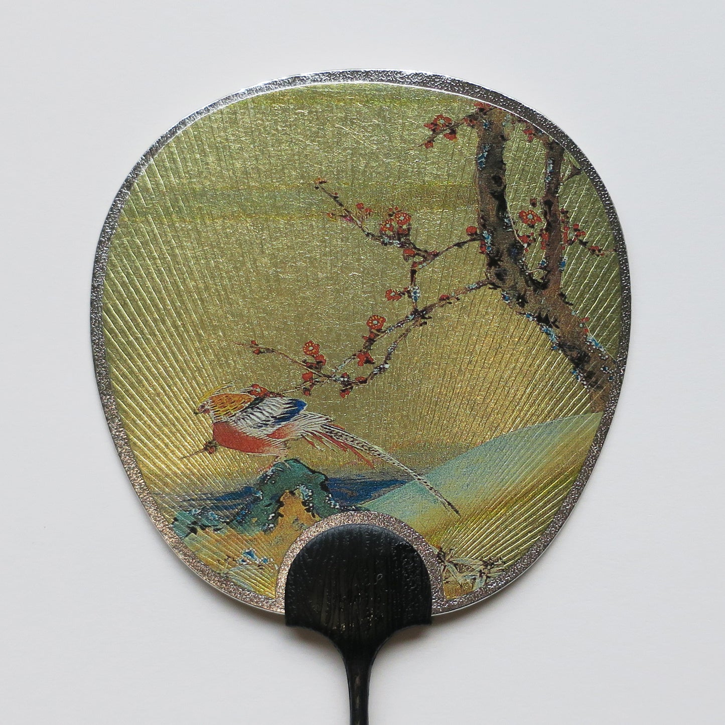 Tarjeta de felicitación pequeña para abanico Uchiwa - Pájaro 