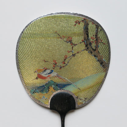 Tarjeta de felicitación pequeña para abanico Uchiwa - Pájaro 