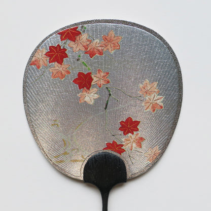 Small Uchiwa Fan Greeting Card - Maple