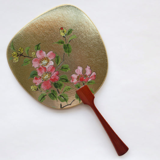 Uchiwa-fan Greeting Card - Pink Peonies - Cards - Lavender Home London