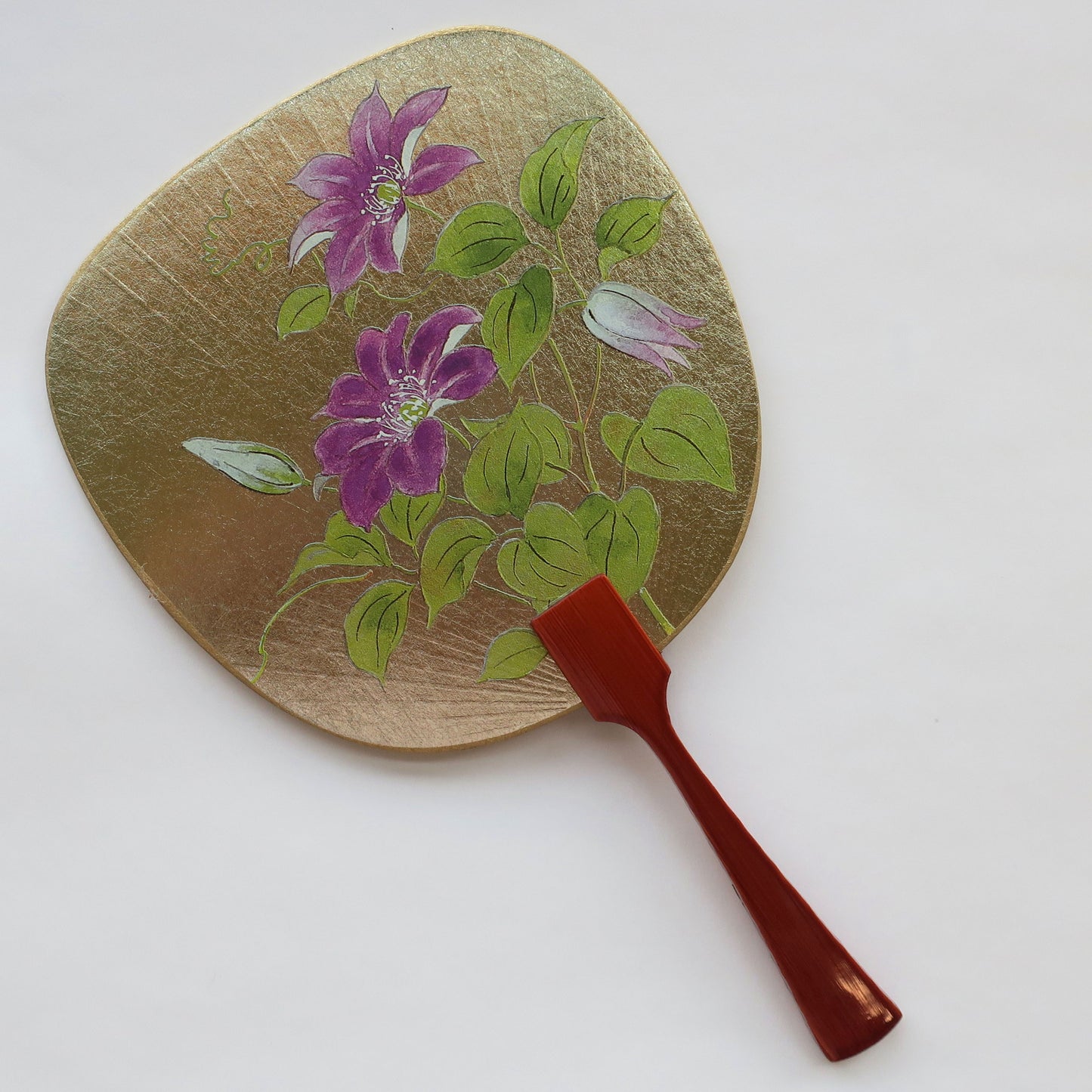 Uchiwa-fan Greeting Card - Clematis - Cards - Lavender Home London