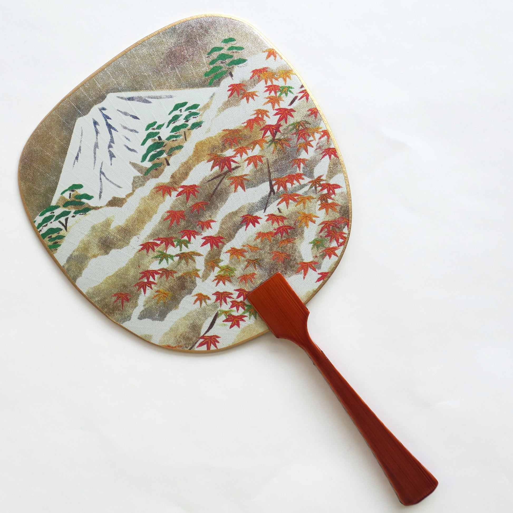 Uchiwa-fan Greeting Card - Mount Fuji in Autumn - Cards - Lavender Home London