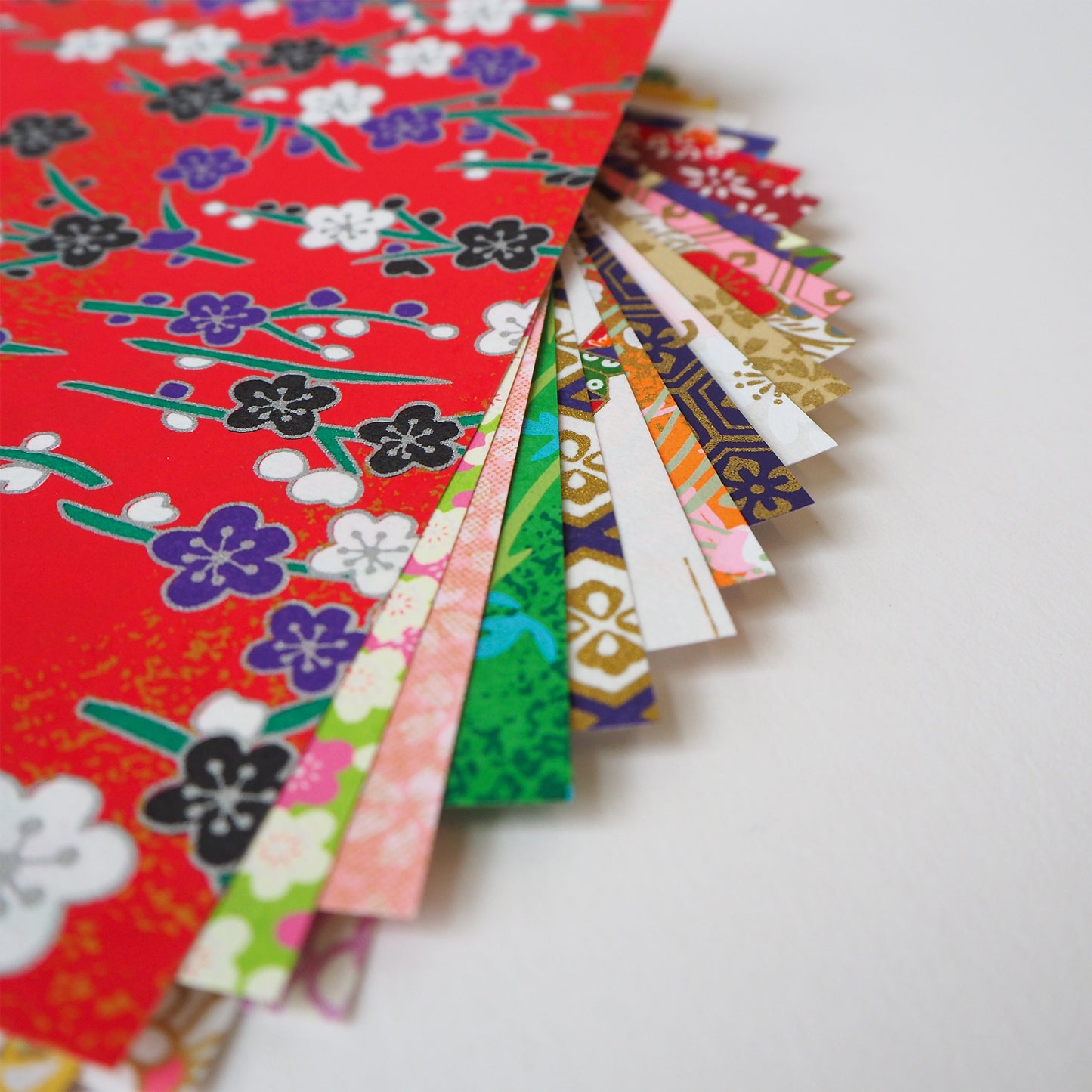 Pack of 20 Sheets 14x14cm Yuzen Washi Origami Paper - Mixed Patterns - washi paper - Lavender Home London