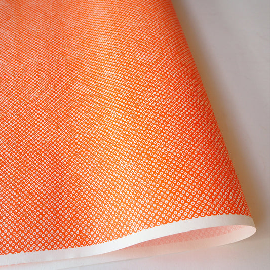Yuzen Washi Wrapping Paper HZ-020 - Deer's Spots Orange - washi paper - Lavender Home London