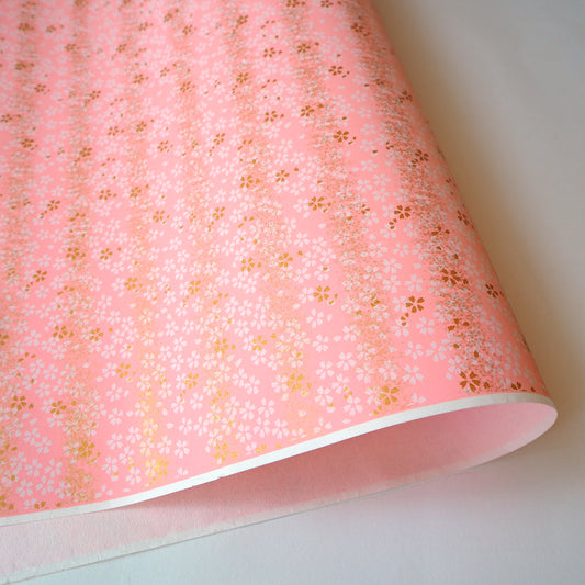 Yuzen Washi Wrapping Paper HZ-128 - Cherry Blossom Pink - washi paper - Lavender Home London
