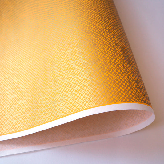 Yuzen Washi Wrapping Paper HZ-215 - Yellow Deer's Spots Gold - washi paper - Lavender Home London