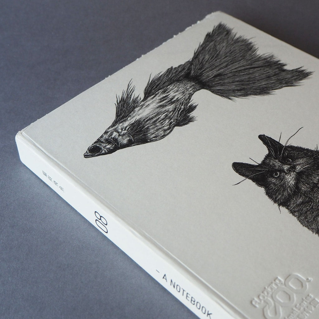 Animal Series Floating Zoo Sketchbook No.08 - Flying Fish & The Cat - Stationery - Lavender Home London